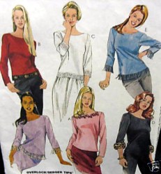 2961 MCCALLS EZ SEMI FIT BATEAU SLEEVES TOP PATTERN 12-22 MED-XLG