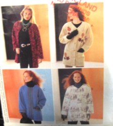 2963 OVERSIZE UNLINED BOXY JACKET ZIPPY OR NOT PATTERN SM-LG