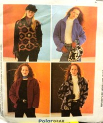 2964 P485 MCCALLS UNLINED EZ FIT FLEECE/ WOOL JACKET PATTERN SM-LG, LG-XXL