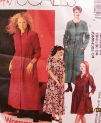 2985 EZ FIT SS-LS FLARE BUTTON DRESS PATTERN 18W-24W,22W-28W