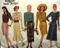 2987 VOG TUCK SS-LS BLOUSON ST-FLARE DRESS LENGTHS PATTERN 12-16
