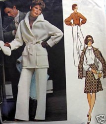 2987 VOGUE GALITZINE WRAP JACKET, BLOUSE, BOTTOMS 70s PATTERN 12 or 10 Choice