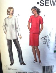 2991 KWIK SEW STRETCH KNIT PANTS, LS- SS TOP, SKIRT PATTERN XS-XL