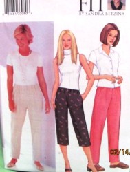 3015 BUTTERICK BETZINA SO EZ ELASTIC WAIST PANTS LENGTHS PATTERN ABC,DEF