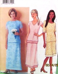 3021 EZ PULLOVER TOP,2 LAYER A-SKIRT LENGTHS PATTERN 8-12,20-24