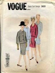 3021 60s VOGUE BASIC SUIT JACKET,ST-FLARE SKIRT PATTERN 16 36