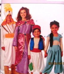 3049 Butterick JASMINE, ALLADIN, ALI BABA COSTUME PATTERN KIDS 4-14 uncut