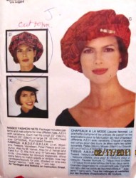 3055  Butterick 9 BERETS, BUCKET, BRIM, VISOR, FASHION HATS PATTERN S-L