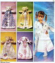 3061 MCCALLS BEAR, CAT, BUNNY, DOG BLANKET BUDDY PATTERN UNCUT