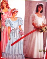 3063 BRIDES/ MAID FLR DRESS, CUMMERBUND, DETACH TRAIN PATTERN 12