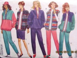 3081 BUTTERICK EZ ZIP JACKET, VEST, SKIRT, PANTS  KNITS PATTERN XS-M, L-XL