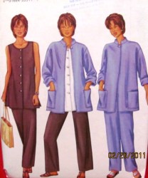 3089 SO EZ LONG JACKET,SLVLSS A-TUNIC,PANTS PATTERN 8-12,14-18