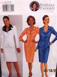 3093 EZ FIT LINED COLLAR JACKET,BOW,STRT SKIRT PATTERN 8-24 3 SZ