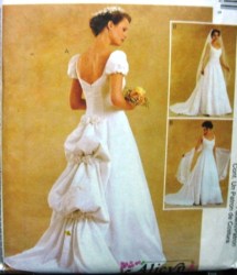 3103 PRINCESS BRIDAL GOWN SLVS OR NOT, SHAWL PATTERN 12-16