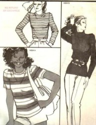 310 STRETCH SS-LS TURTLENECK OR NOT T-SHIRT PATTERN 28-44''B