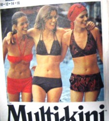 3120 70s MULTI-KINI BIKINI MIX MATCH HALTER/BOXER PATTERN 10-16
