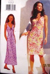 3126 EZ LINED DRAWSTRING SLVLSS DRESS LENGTHS PATTERN 6-22 3 SZS