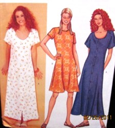 3127 Butterick EZ LINED FLARE A-LINE SS DRESS LENGTHS PATTERN 8-18 2 Sizes  Choice