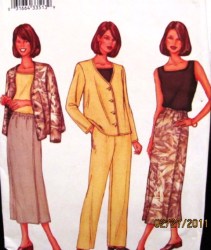 3141 EZ JACKET,SHELL TOP,MOCK WRAP SKIRT,PANTS PATTERN 6-22 3 SZ