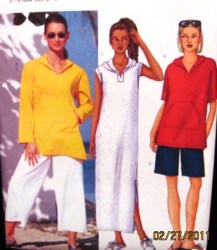 3142 SO EZ HOODIE TOP, COVER UP SLVS OR NOT,BOTTOMS PATTERN XS-M