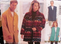 3161 UNISEX SO EZ BOXY LONG JACKET, VEST PATTERN XS-M, LG-XL
