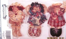 3176 BUTTERICK 12'' FOLK CLOTH DOLLS, HAT, BOOTS PATTERN