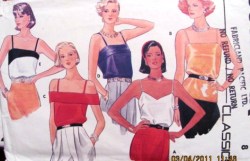3193 85 2 STRAPPY / BUTTON CAMISOLE TOPS PATTERN 8, 10,12,16