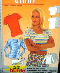 3197 SO EZ BURDA JERSEY SS-LS T-SHIRT PATTERN 6-18