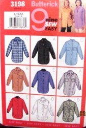 3198 9 EZ BOXY OVERSIZE LONG SLEEVE SHIRT PATTERN 8-24 3 SZS