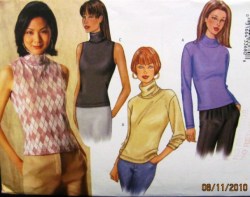 3199 KNIT COLLAR TOPS SLVS OR NOT PATTERN 8-12,14-18