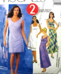3237 2 HR SLEEVELESS DRESS 2 LENGTHS PATTERN 8-14,16-22