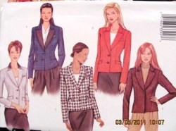 3259 BUTTERICK EZ FIT LINED COLLAR JACKET SNAP/ BUTTON PATTERN 6-10 12-16
