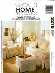 3278 MCCALLS CHAIR, SOFA, OTTOMAN SLIPCOVERS, PILLOWS, TABLECLOTH PATTERN
