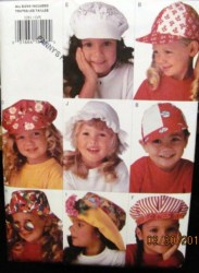 3281 11 BOYS,GIRLS  MOP,BRIM,VISOR,FLOPPY HATS PATTERN S-LG