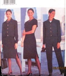 3307 BUTTERICK EZ YOKE JACKET, SS DRESS, TAPER PANTS 8-12, 20-24