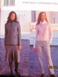 3309 BUTTERICK LINED JACKET, LO RISER A-SKIRT, CONTOUR PANTS PATTERN  12-16, 18-22