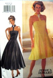 3310 FLARE BONED RUFFLE BAND COLLAR DRESS LENGTHS PATTERN 6-12