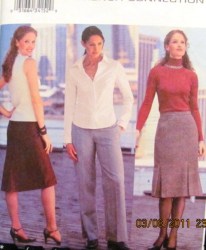 3310 LINED PLEAT STRT/BIAS A-SKIRT,LO RISE PANTS PATTERN 6-22