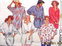 3315 LOOSE BOXY YOKE SHAPED HEM SHIRT PATTERN S-XL