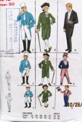 3319 BUTTERICK BOYS UNCLE SAM, WASHINGTON, RINGMASTER, STATESMAN PATTERN  ADULT 34 CHEST
