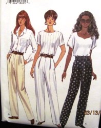 3327 SO EZ TAPER ELASTIC WAIST OR NOT PANTS PATTERN 12-16,18-22