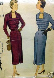 3329 1950 TUCK/GORED/COLLAR LONGER DRESS PATTERN 18