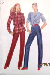 3333 70S LOOSE LS YOKE BUTTON TOP,STRT PANTS PATTERN 12-16