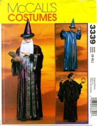 3339 p254 ADLT WIZARDRY TUNIC, ROBE, HAT, SHAWL PATTERN S-XL