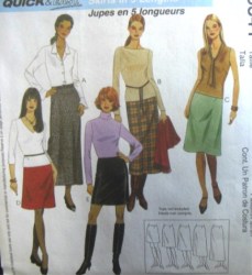 3341 MCCALLS EZ A-LINE BACK ZIP SKIRTS 5 LENGTHS PATTERN 4-10,12-18 UNCUT