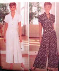 3345 LONG SS WIDE LEG JUMPSUIT LENGTHS PATTERN 14-18