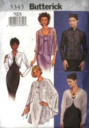 3345 EZ BOLEROS, JACKETS, CAPES PATTERN 6-22 3 SIZES