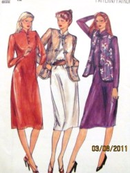 3350 MANDARIN JACKET, VEST, LONGER LS DRESS EZ PATTERN 12,16