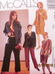 3357 LINED ZIP JACKET,TIE TOP,SKIRT,PANTS PATTERN 18-32W