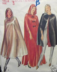 3361 FULL LOOSE CAPE 3 LENGTHS HOODIE OR NOT PATTERN 8-10,16-18